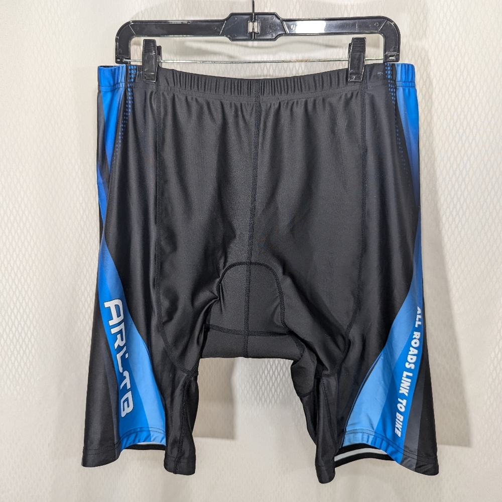 ARLTB Padded Cycling Shorts, Black/Blue, Size 2XL